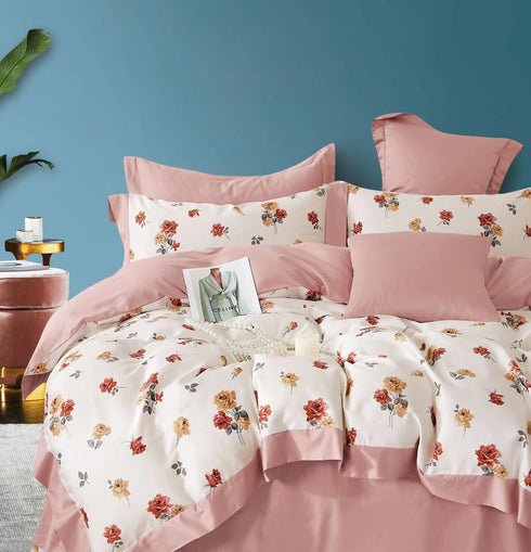 Stockholm 400 TC 100% Cotton King Size Bed Sheet Set with Pillow Covers